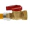 Jones Stephens 5/8" OD (1/2" ID) Gas Connector, 3/4" MIP x 3/4" FIP Ball Valve x 18" G71212 - alternate 2